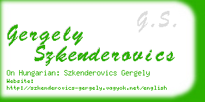 gergely szkenderovics business card